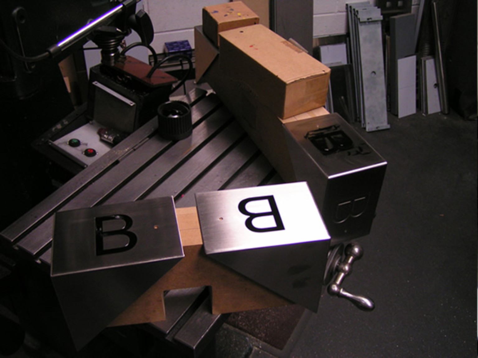 Machined lift identification lettering